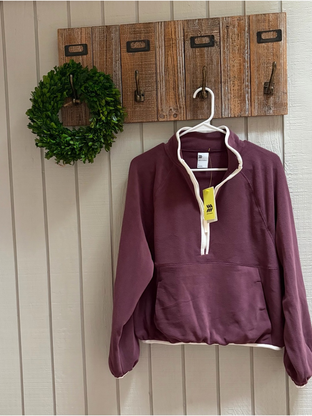 NWTs Target’s woman’s all in motion cozy Plum Quarter-Zip  Pullover fleece